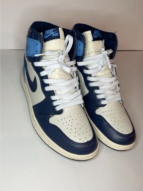 Nike Air Jordan 1 Mid UNC Blue Navy White Men’s Size 9.5